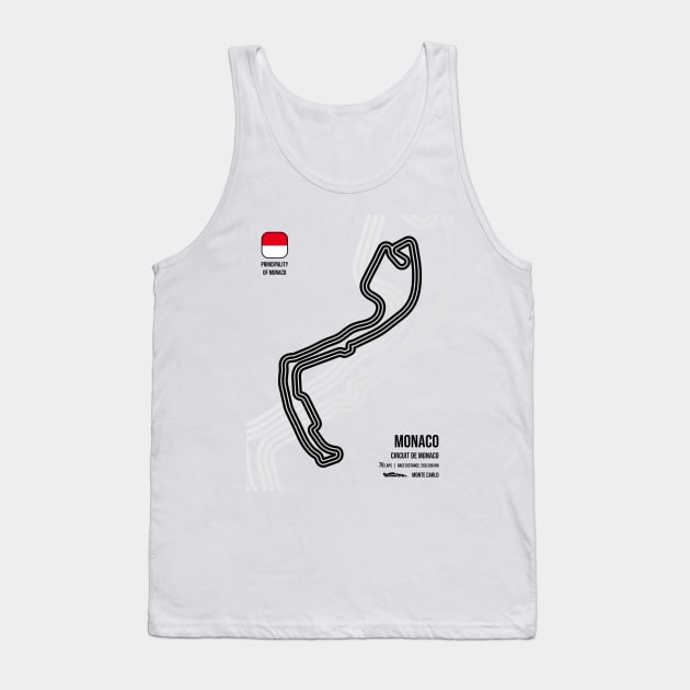 Monte Carlo Race Track Tank Top by RaceCarsDriving